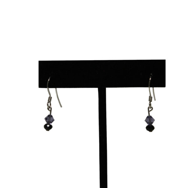 Small Earrings with Dark Blue Beads
