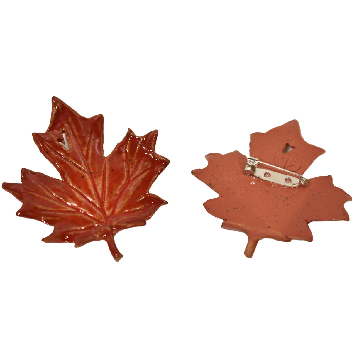 Ceramic Maple Leaf Pins